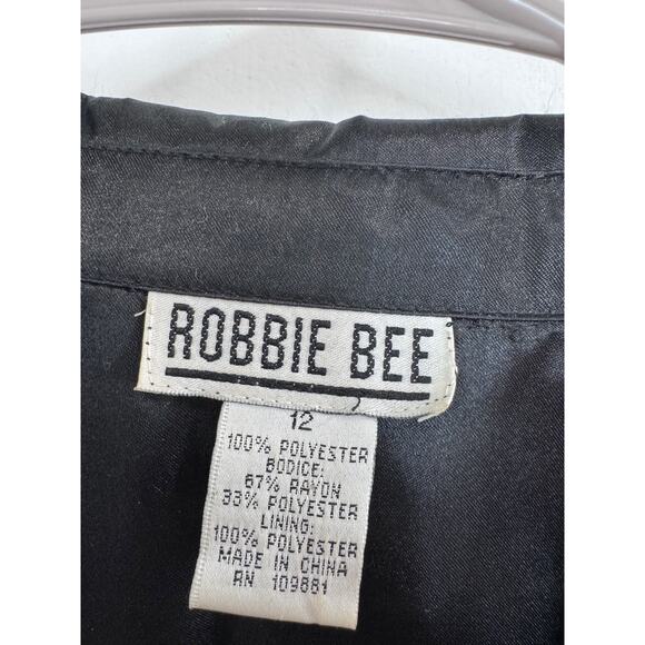 Y2K Robbie Bee Black/Gold Dress w/Stain Ribbon- Size 12 - Picture 8 of 13